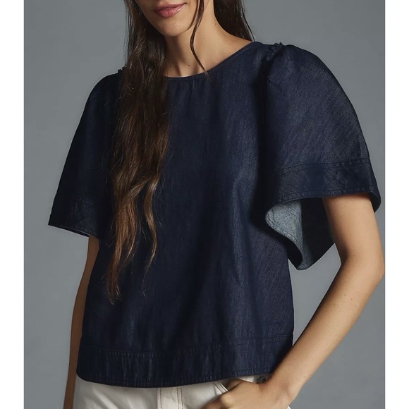 Pilcro Tops - Pilcro Women's XL Denim Batwing Blouse Back Tie